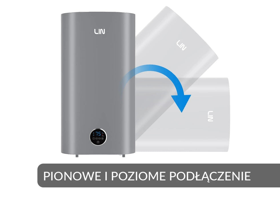 Електрически бойлер LIN LIFVD1SMGY 100L UNIVERSAL, сив, WiFi