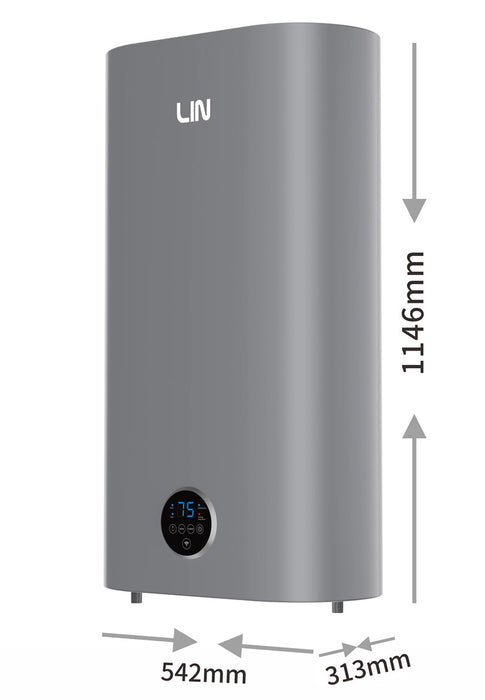 Електрически бойлер LIN LIFVD1SMGY 100L UNIVERSAL, сив, WiFi