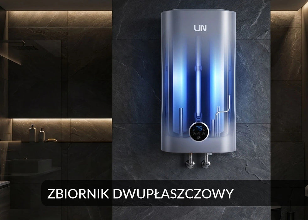 LIN LIFVD1SMGY 80L SMART електрически бойлер, сив, WiFi