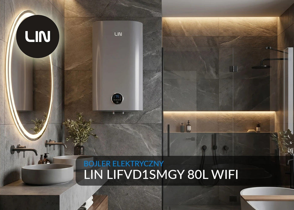 LIN LIFVD1SMGY 80L SMART електрически бойлер, сив, WiFi