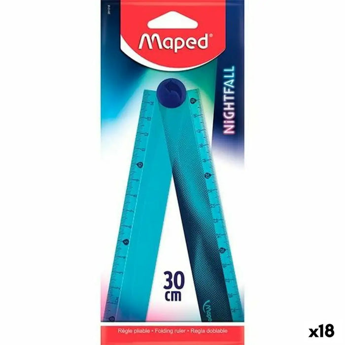 Линия Maped Nightfall Син Пластмаса 30 cm 18 броя