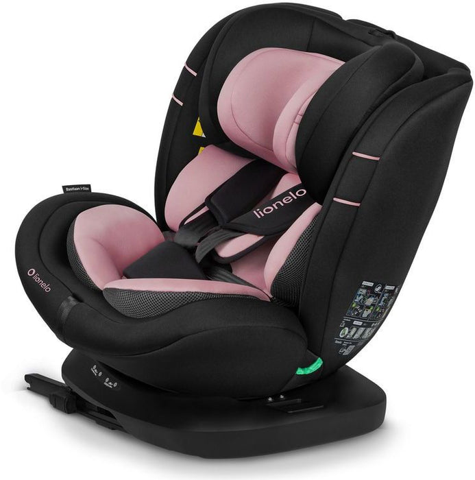 Стол за кола Lionelo - Bastiaan One, 360°, i-Size, с IsoFix, 40-150 cm, Pink Rose