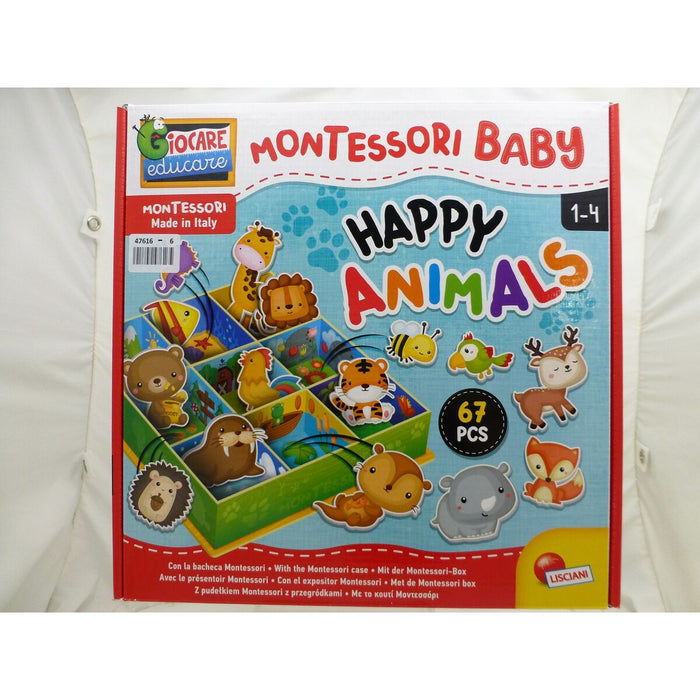 Образователна Игра Lisciani Giochi 26 x 6 x 26 cm Животни Метод Монтесори 67 Части (6 броя)