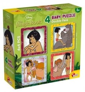 Детски пъзел 4 в 1 Lisciani Giochi - Disney Classic, The Jungle Book