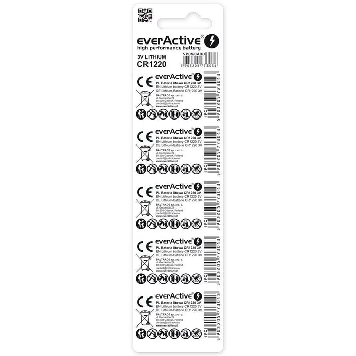 Lithium battery mini everActive CR1220 - blister 5 pcs.