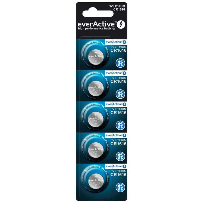 Литиева батерия мини everActive CR1616 - блистер 5 бр.