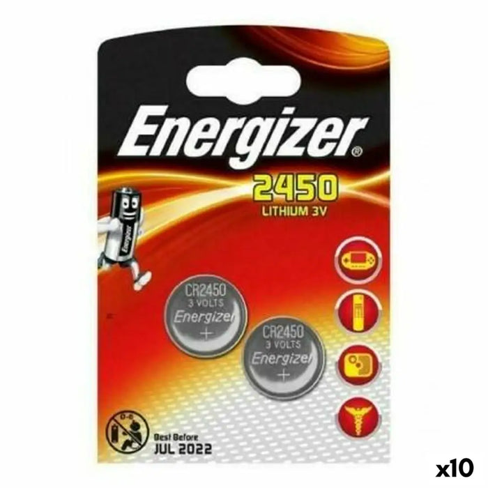Литиеви кръгли батерии Energizer 3 V CR2450 (10 броя)