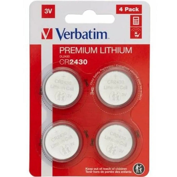 Литиеви кръгли батерии Verbatim 3 V CR2430 4 Части (20 броя)
