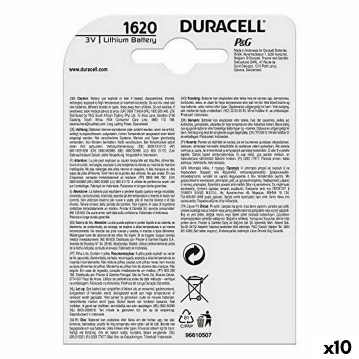 Литиево-клетъчна батерия DURACELL 3V (10 броя)