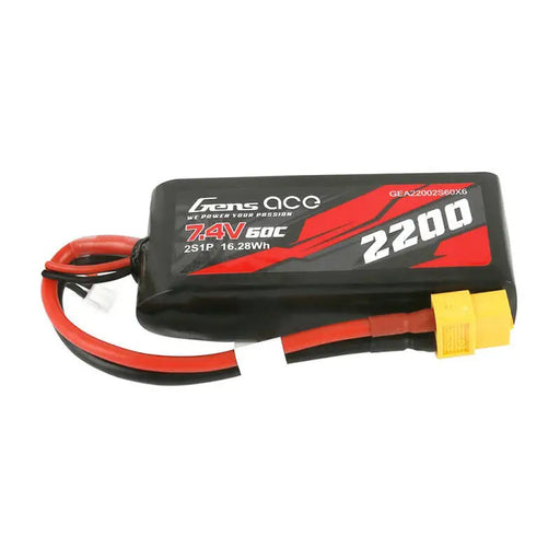 Литиево-полимерна батерия GENS ACE 2200mAh 7.4V 2S1P 60C