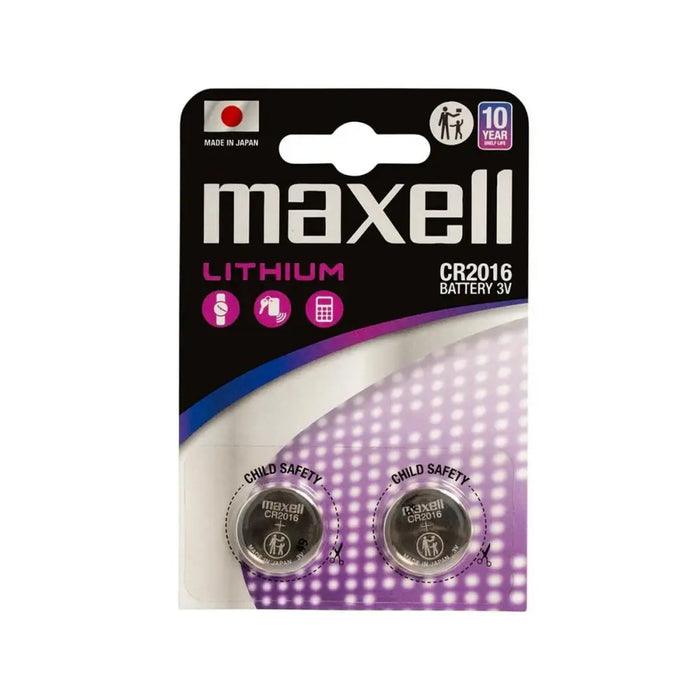 Литиева Батерия Maxell CR2016 90 mAh 3 V (2 броя)