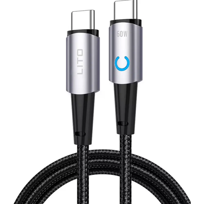 Lito - Кабел за данни Type-C към Type-C бързо зареждане 60W
