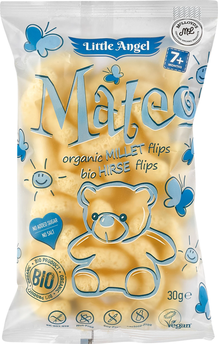 Био царевичен снакс с просо Mateo, 7+м, 30 g