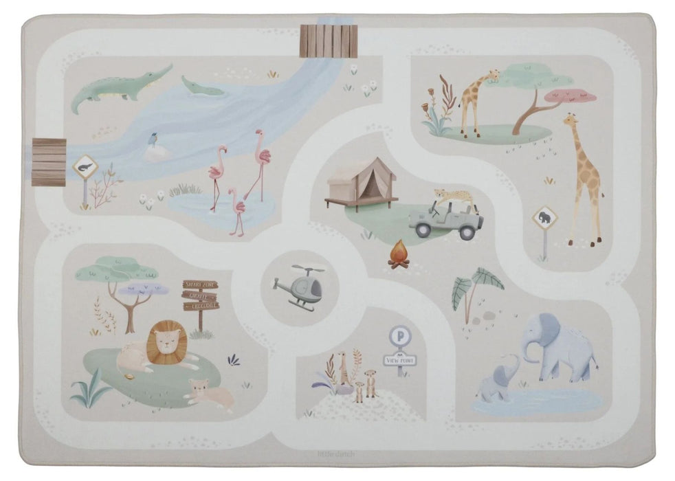Килимче за игра Little Dutch Safari Friends - 138 x 100 cm