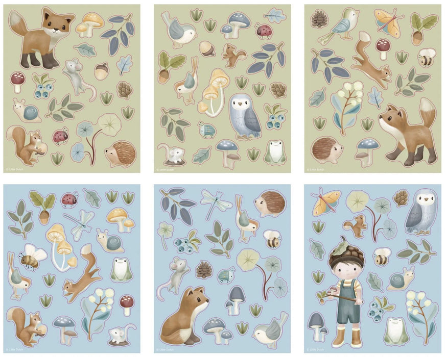 Комплект стикери Little Dutch Forest Friends - 100 броя