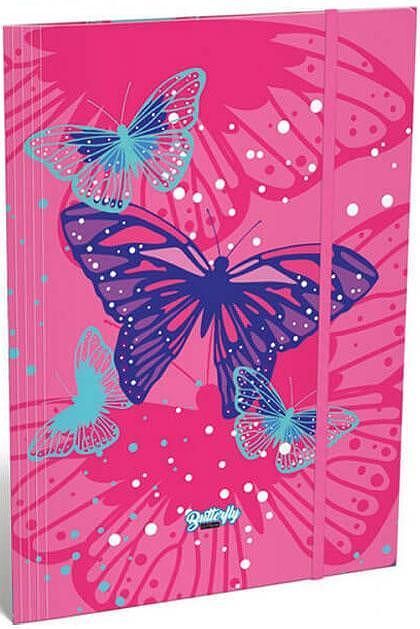 Папка с ластик Lizzy Card - Pink Butterfly
