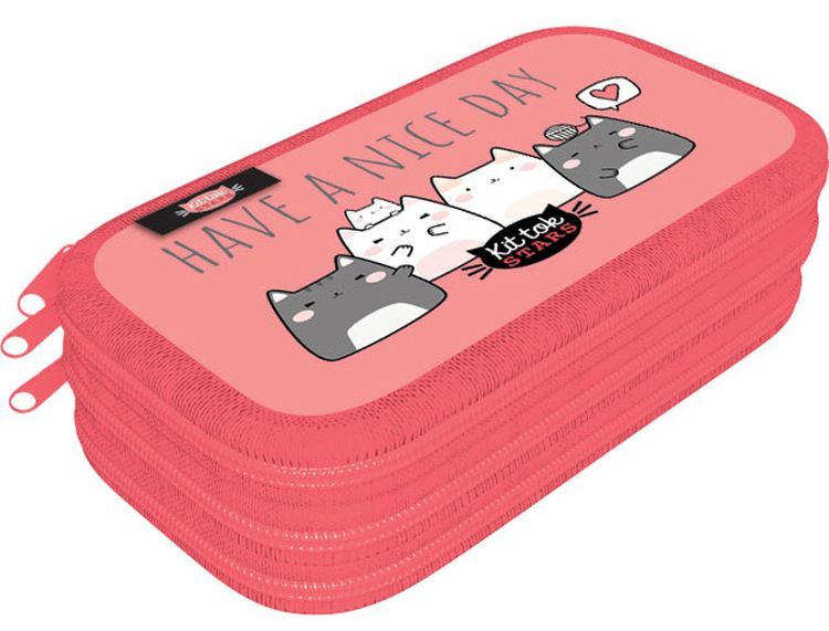 Несесер Lizzy Card Kittok Catto - с 3 ципа