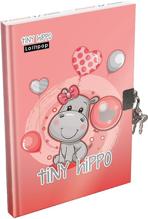 Таен дневник с катинар Lizzy Card Lollipop Thiny Hippo - A5