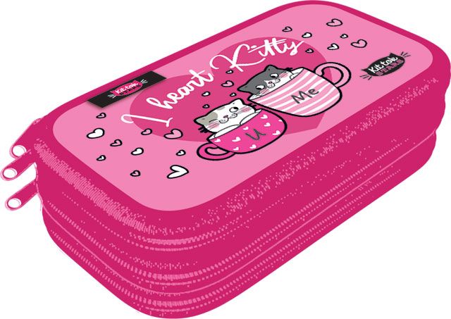 Несесер Lizzy Card KitTok Heart Kitty - с 3 ципа