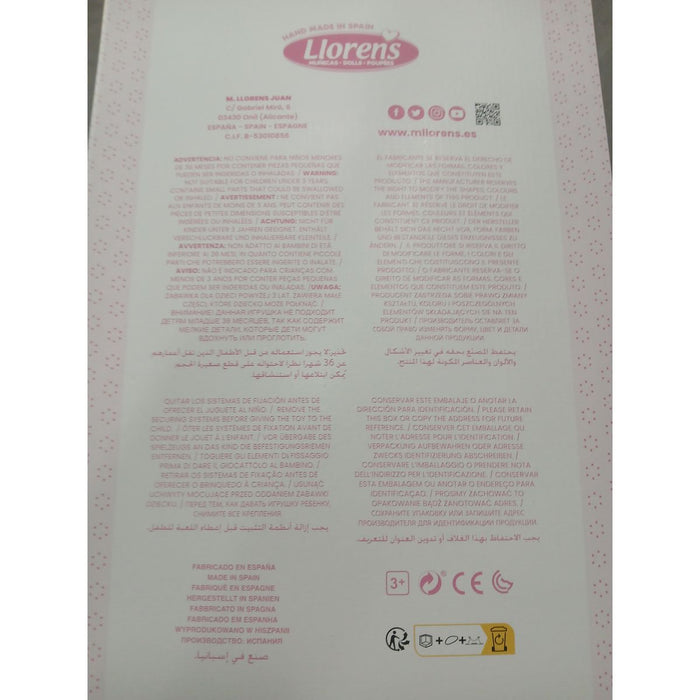 Кукла Бебе Llorens Mimi Розов 40 cm Количка