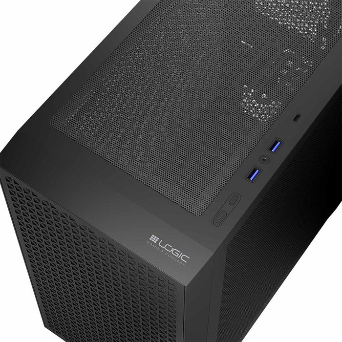 Кутия за компютър Logic DART PRO MINI USB-C, черна