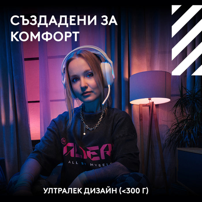 Слушалки LOGITECH Astro A20 X LIGHTSPEED WHITE LIGHTSYNC RGB 939-002253