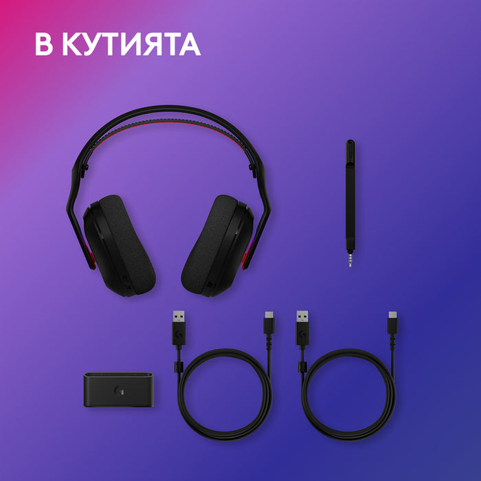 Слушалки LOGITECH Astro A20 X LIGHTSPEED BLACK LIGHTSYNC RGB 939-002247