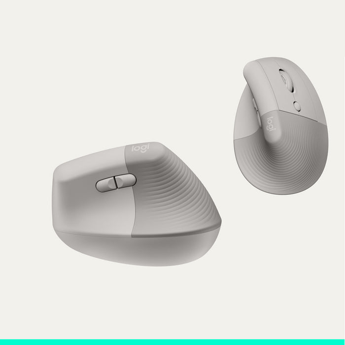 Безжична Мишка с тихи бутони LOGITECH Vertical Ergonomic Mouse LIFT Sand 910-007771 Smartwheel, Multi device