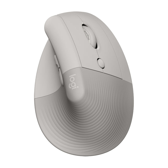Безжична Мишка с тихи бутони LOGITECH Vertical Ergonomic Mouse LIFT Sand 910-007771 Smartwheel, Multi device