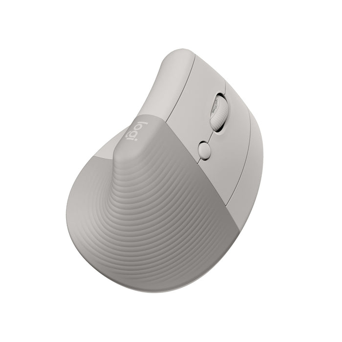 Безжична Мишка с тихи бутони LOGITECH Vertical Ergonomic Mouse LIFT Sand 910-007771 Smartwheel, Multi device
