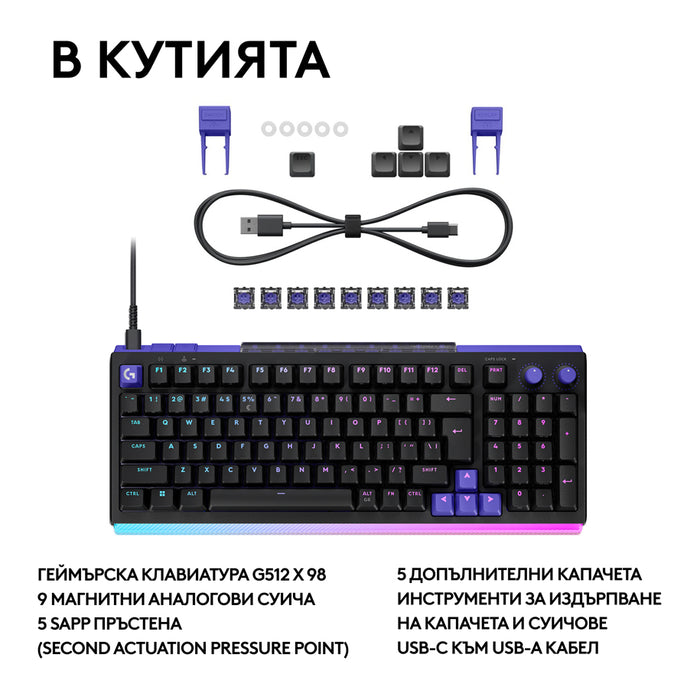 Клавиатура LOGITECH G512 X 98 BLACK 920-013980