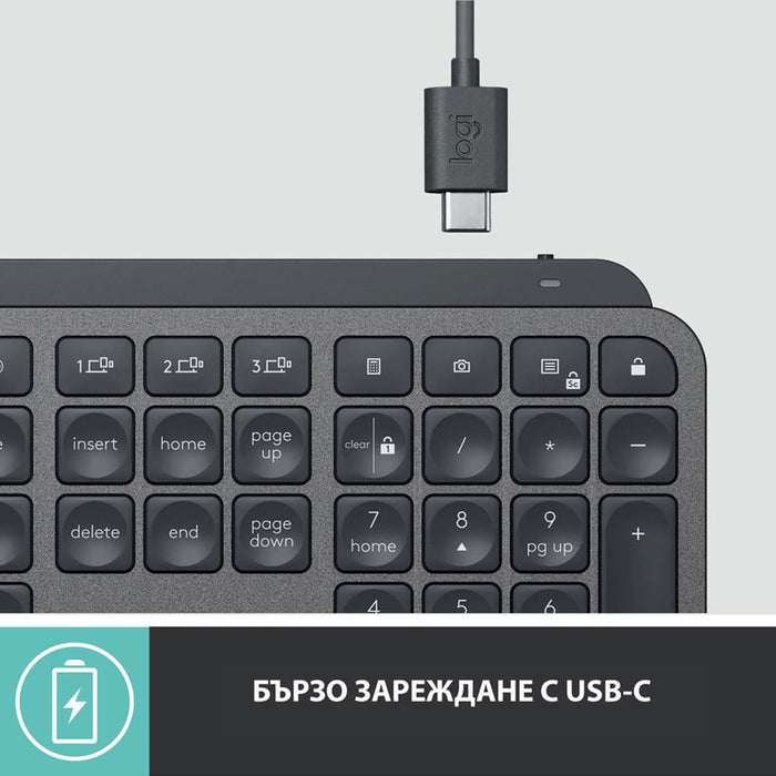 Клавиатура LOGITECH MX KEYS ADV GR 920-009415 US International