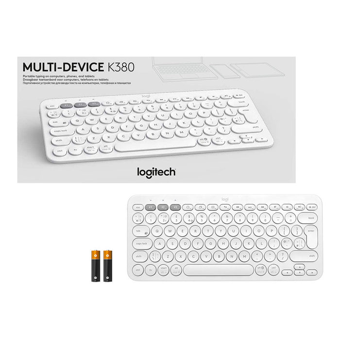 Клавиатура LOGITECH K380 WHITE 920-009591/9868