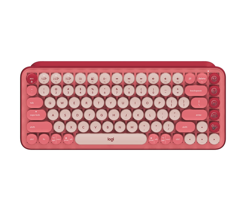 Logitech POP Keys Wireless Mechanical Keyboard With Emoji Keys - HEARTBREAKER_ROSE - US INT'L - INTNL