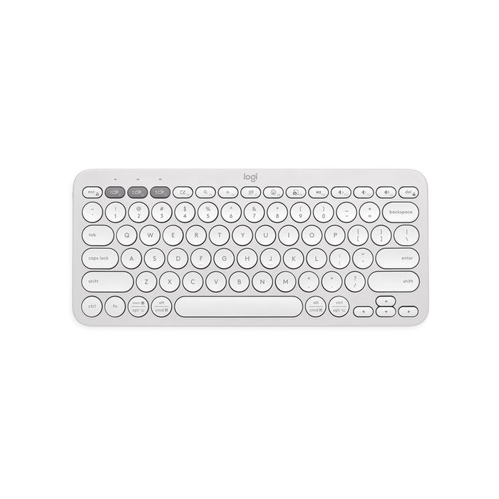 Logitech Pebble Keys 2 K380s - TONAL WHITE - US INT'L - BT - N/A - INTNL-973 - УНИВЕРСАЛЕН