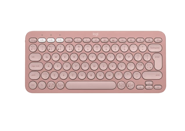 Logitech Pebble Keys 2 K380s - TONAL ROSE - US INT'L - BT - N/A - INTNL-973 - УНИВЕРСАЛЕН