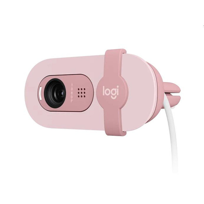 Уеб камера с микрофон Logitech BRIO 100, Full-HD, USB-A, Розова
