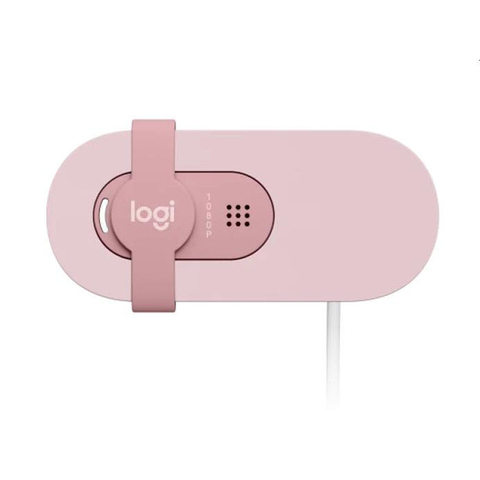 Уеб камера с микрофон Logitech BRIO 100, Full-HD, USB-A, Розова
