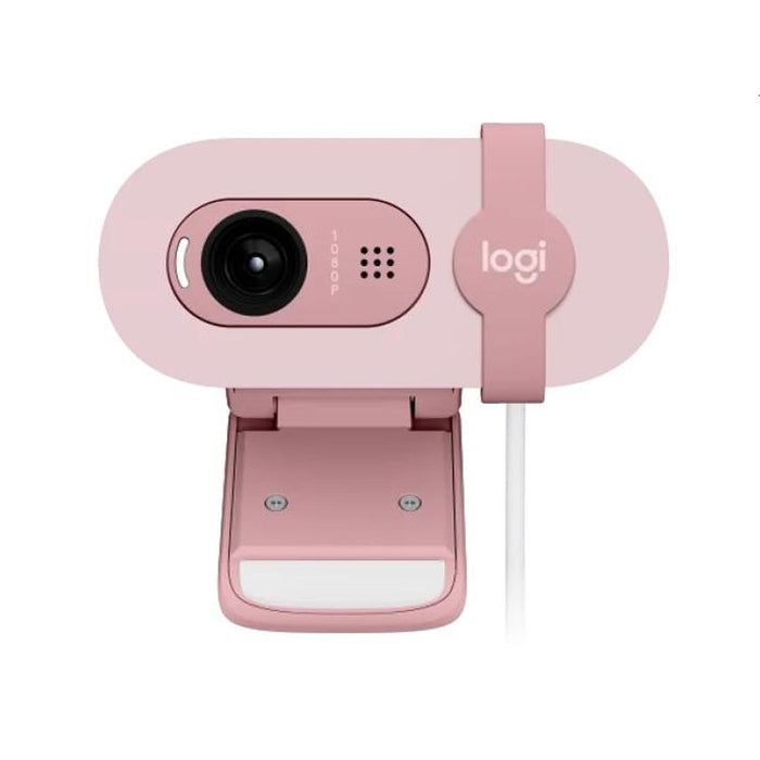 Уеб камера с микрофон Logitech BRIO 100, Full-HD, USB-A, Розова