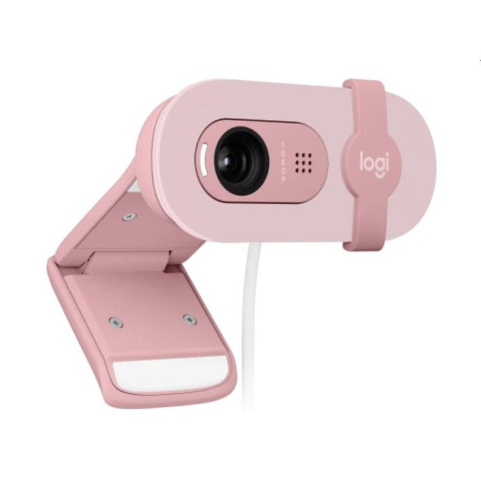 Уеб камера с микрофон Logitech BRIO 100, Full-HD, USB-A, Розова