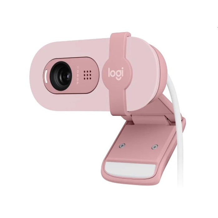 Уеб камера с микрофон Logitech BRIO 100, Full-HD, USB-A, Розова