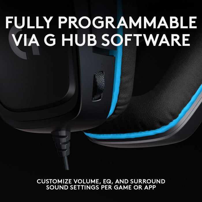 Геймърски слушалки Logitech G432, Микрофон, Черни