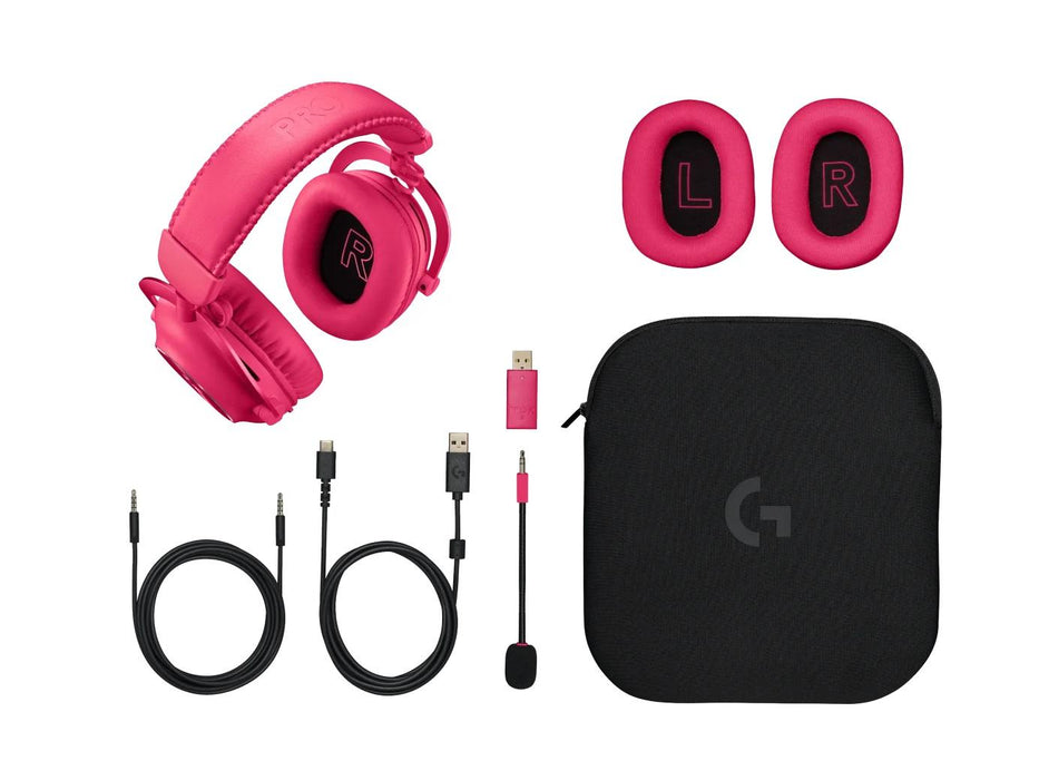 Безжични Геймърски слушалки Logitech PRO X 2 Magenta