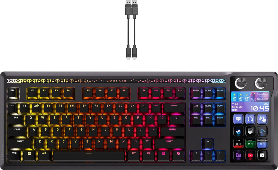Геймърска механична клавиатура CORSAIR GALLEON 100 SD CRS MLX Pulse Switch - Black