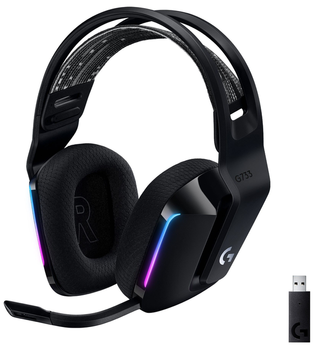 Слушалки с микрофон Logitech G733 LIGHTSPEED WIRELESS Черни