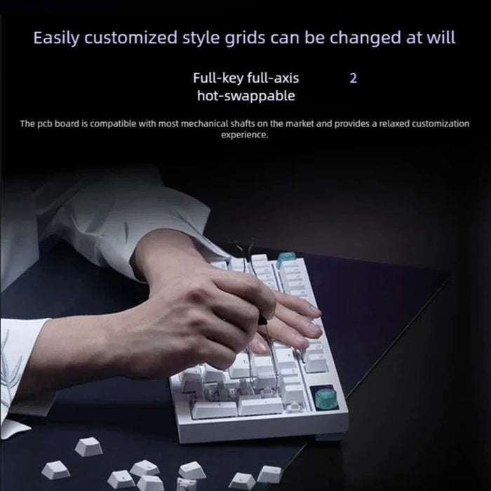 Механична клавиатура Logitech - G316 X 98, Tactile, RGB, бяла