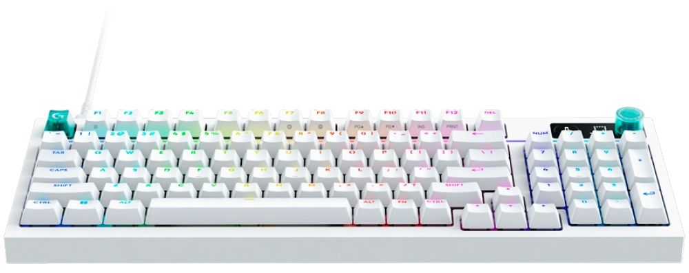 Механична клавиатура Logitech - G316 X 98, Tactile, RGB, бяла