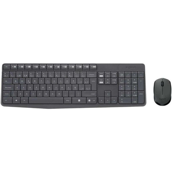 Kлаиатура с безжична мишка Logitech 920-007919 Черен Сив Испанска Qwerty