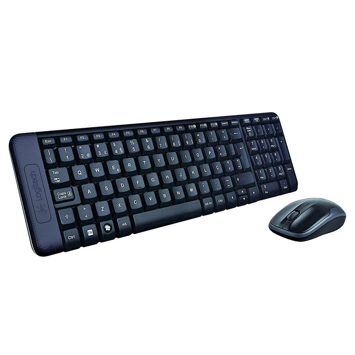 Kлаиатура с безжична мишка Logitech MK220 Черен Испанска Qwerty