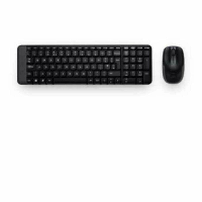 Kлаиатура с безжична мишка Logitech MK220 Черен Испанска Qwerty